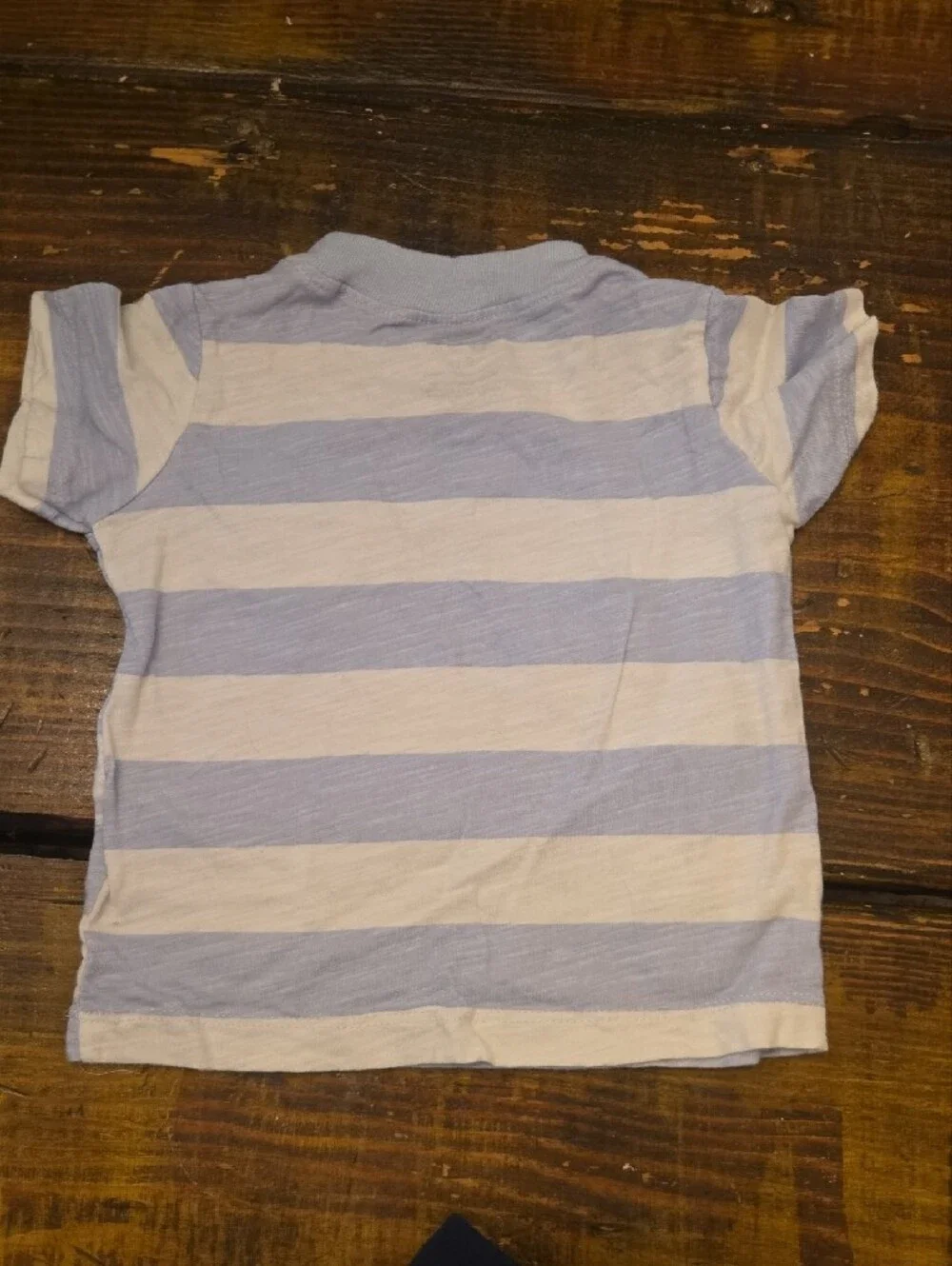 Carter's Light Blue & White Striped Whale Tee with Yellow Hat